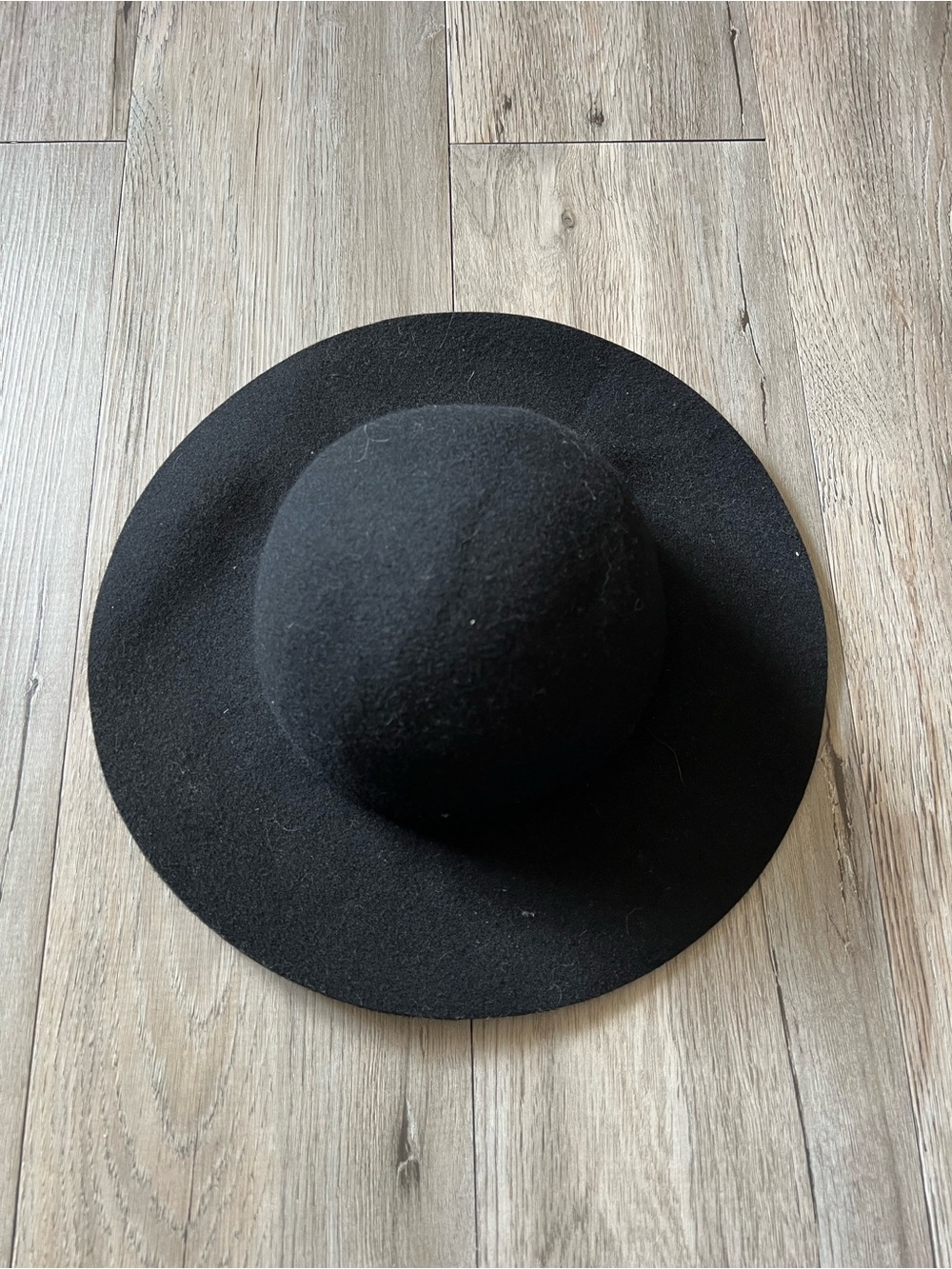 Joe Fresh Black Felt Wide-Brim Hat